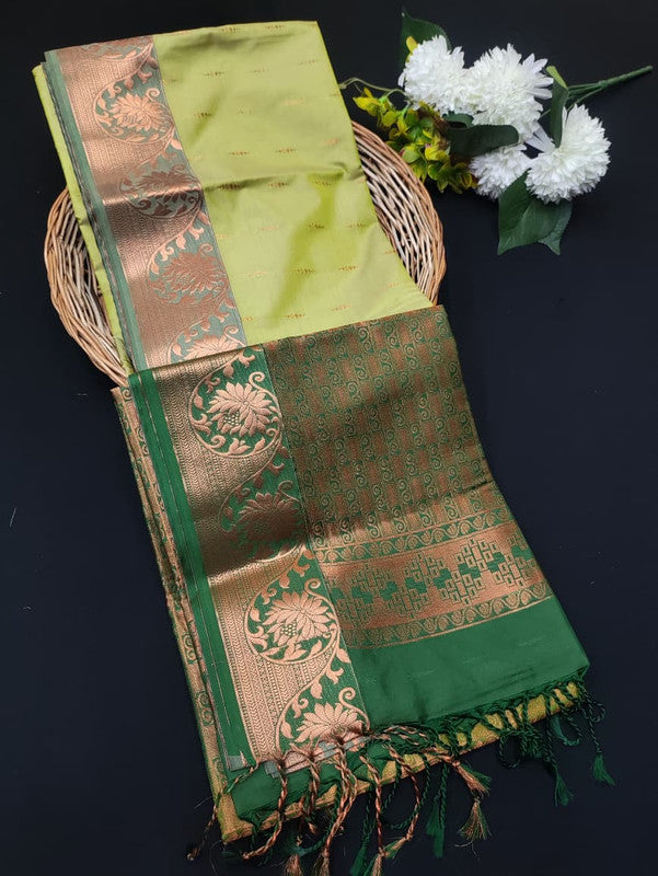 Semi Pure Art Silk Saree with elegant zari work for wedding wear