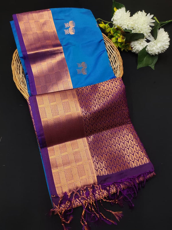 Semi Pure Art Silk Saree with elegant zari work for wedding wear