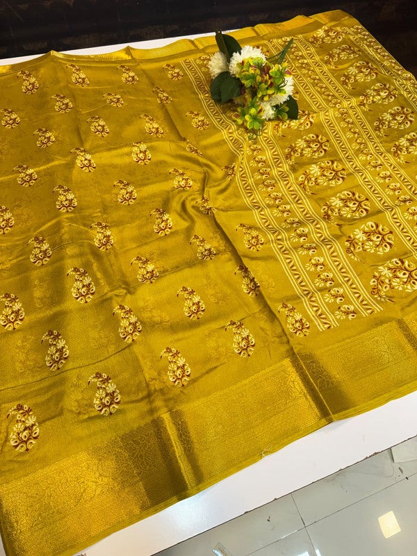 Galaxy Fancy Saree with Zari Dola work for wedding wear