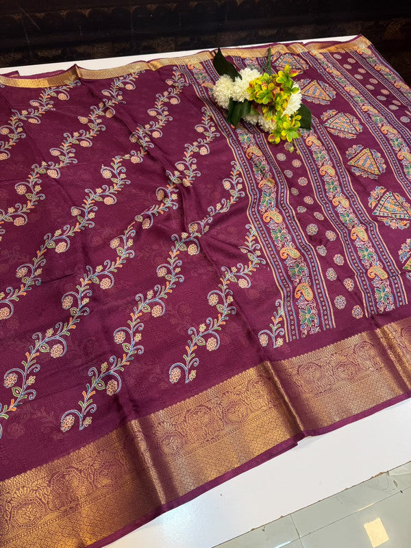 Galaxy Fancy Saree with Zari Dola work for wedding wear