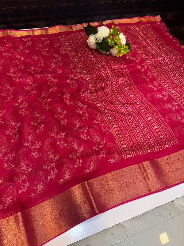 Galaxy Fancy Saree with Zari Dola work for wedding wear