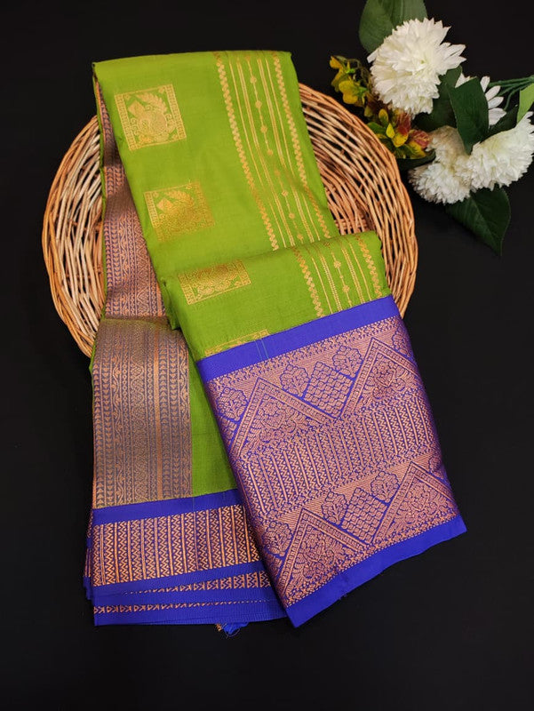 Sundari Semi Silk Saree with elegant zari work for wedding wear
