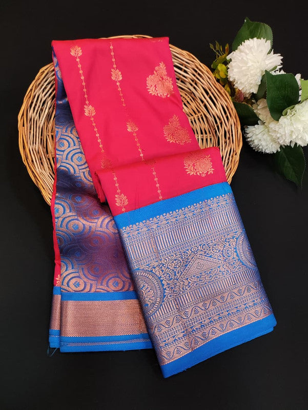 Sundari Semi Silk Saree with elegant zari work for wedding wear