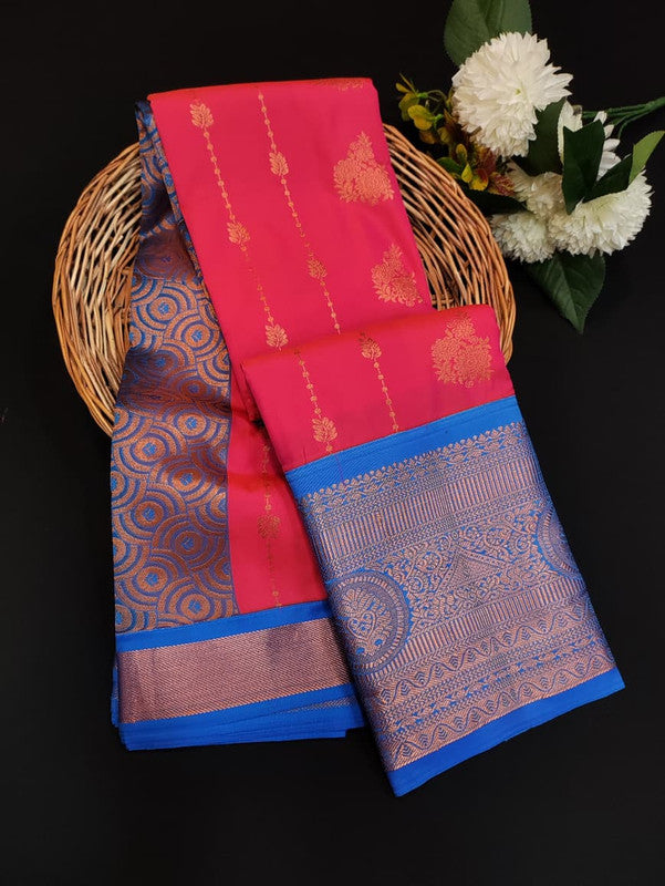 Sundari Semi Silk Saree with elegant zari work for wedding wear