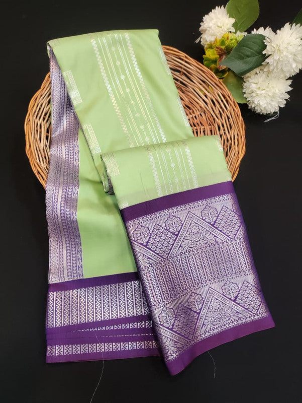 Sundari Semi Silk Saree with elegant zari work for wedding wear