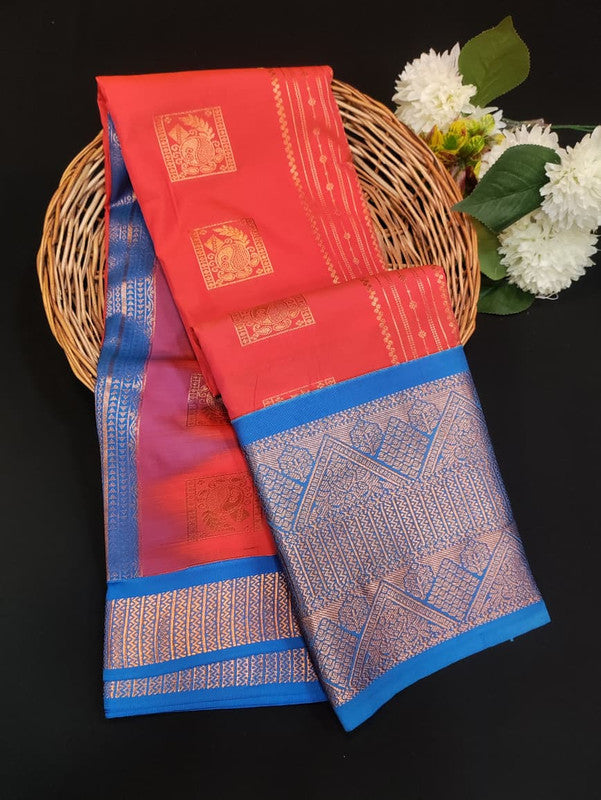 Sundari Semi Silk Saree with elegant zari work for wedding wear