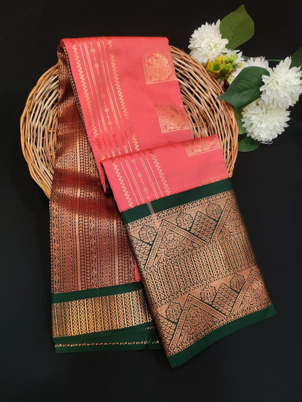 Sundari Semi Silk Saree with elegant zari work for wedding wear