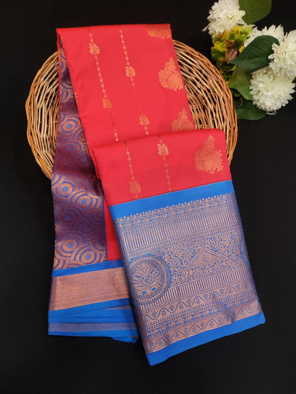 Sundari Semi Silk Saree with elegant zari work for wedding wear