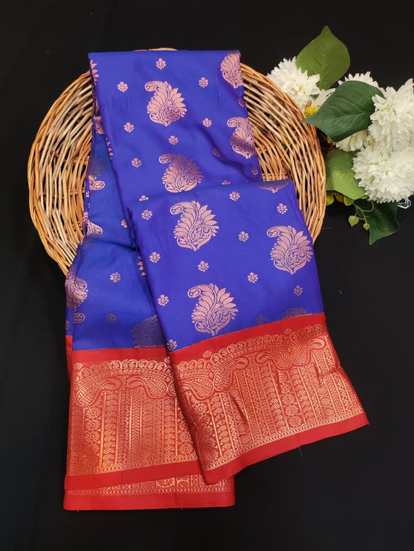 Sundari Semi Silk Saree with elegant zari work for wedding wear