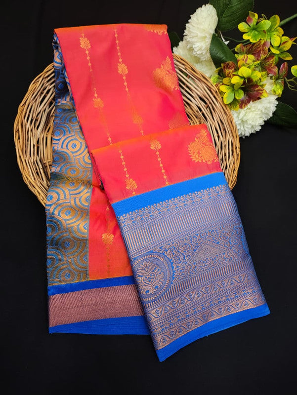 Sundari Semi Silk Saree with elegant zari work for wedding wear