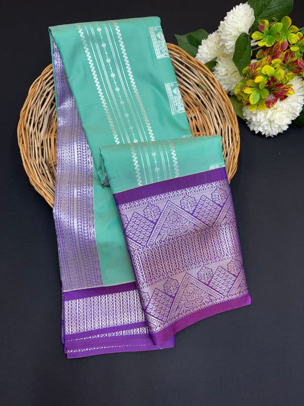 Sundari Semi Silk Saree with elegant zari work for wedding wear