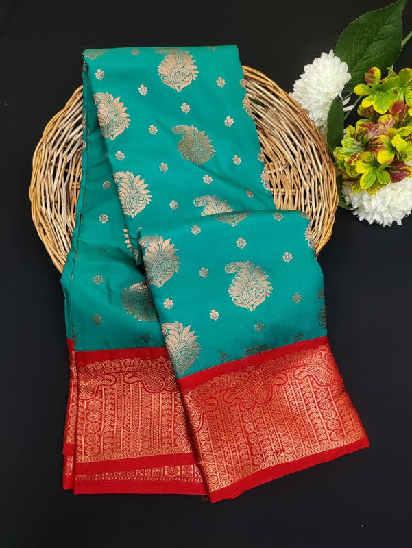Sundari Semi Silk Saree with elegant zari work for wedding wear