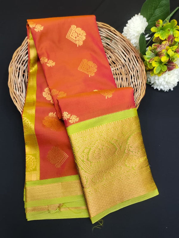Sundari Semi Silk Saree with elegant zari work for wedding wear