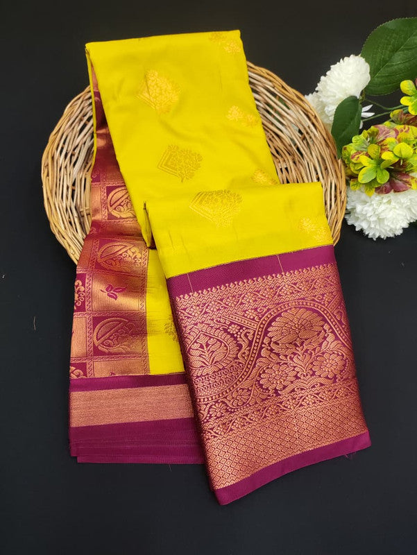 Sundari Semi Silk Saree with elegant zari work for wedding wear