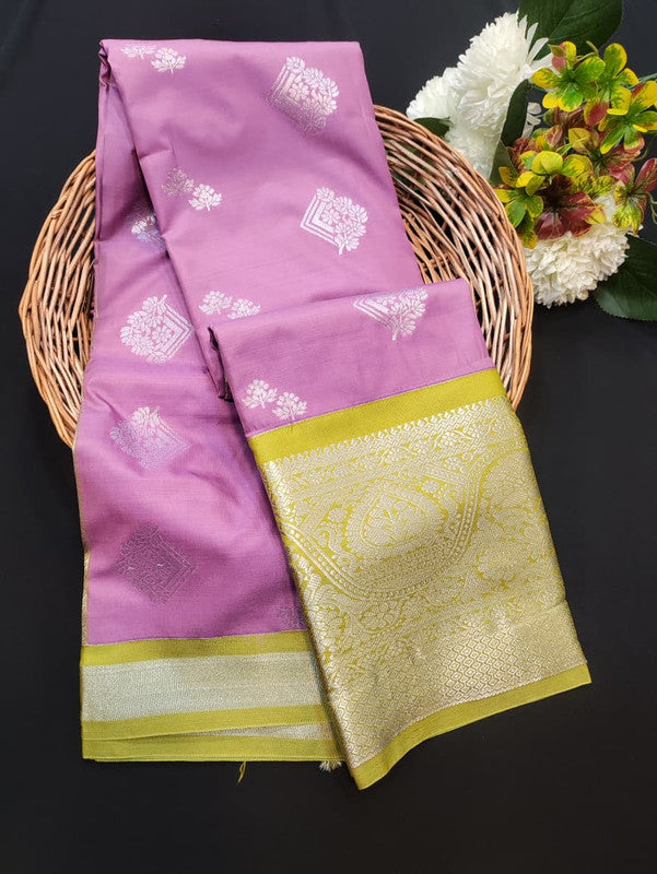 Sundari Semi Silk Saree with elegant zari work for wedding wear