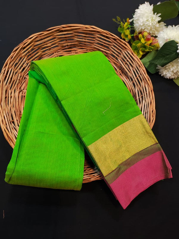 Plain Cotton Saree | Zari Border | PNC33 - Sri Sakthi Pugazh Tex PNC33 - Cotton