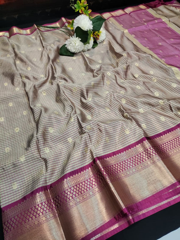 Premium Varanasi Saree in Silk Fabric with Elegant Zari Design