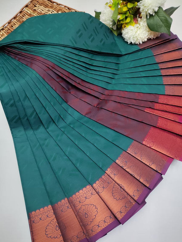 Premium Poontamil Soft Silk Saree with Jacquard Blouse for Festival Wear