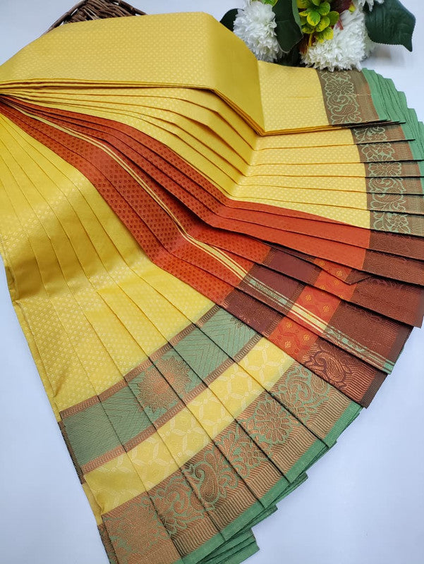 Premium Poontamil Soft Silk Saree with Jacquard Blouse for Festival Wear