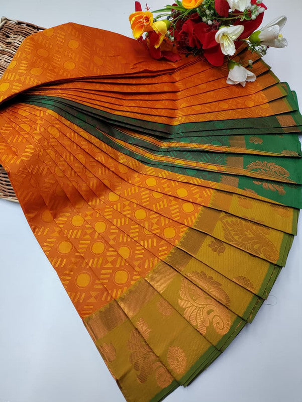 Premium Poontamil Soft Silk Saree with Jacquard Blouse for Festival Wear