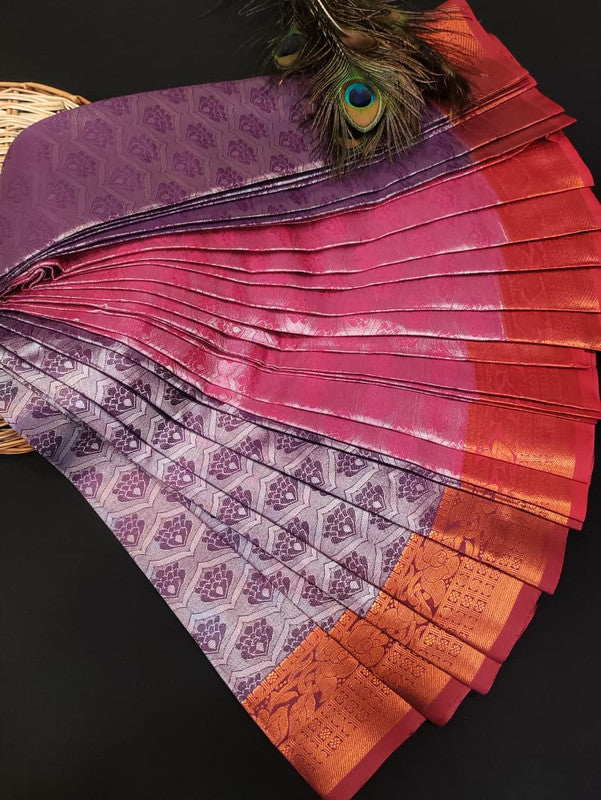 Premium Poontamil Tissue Saree in soft silk for party wear