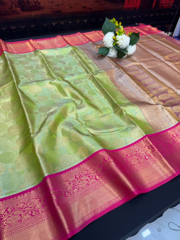 Offer Semi Silk Mild Damage Saree for Party Wear