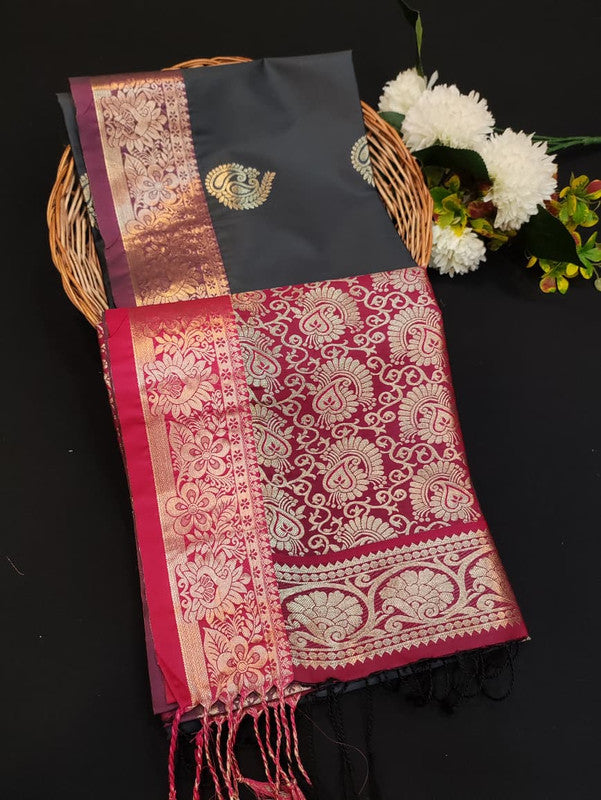 Offer Semi Silk Mild Damage Saree for Party Wear