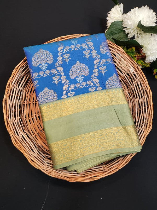Offer Semi Silk Mild Damage Saree for Party Wear