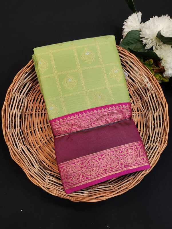 Offer Semi Silk Mild Damage Saree for Party Wear