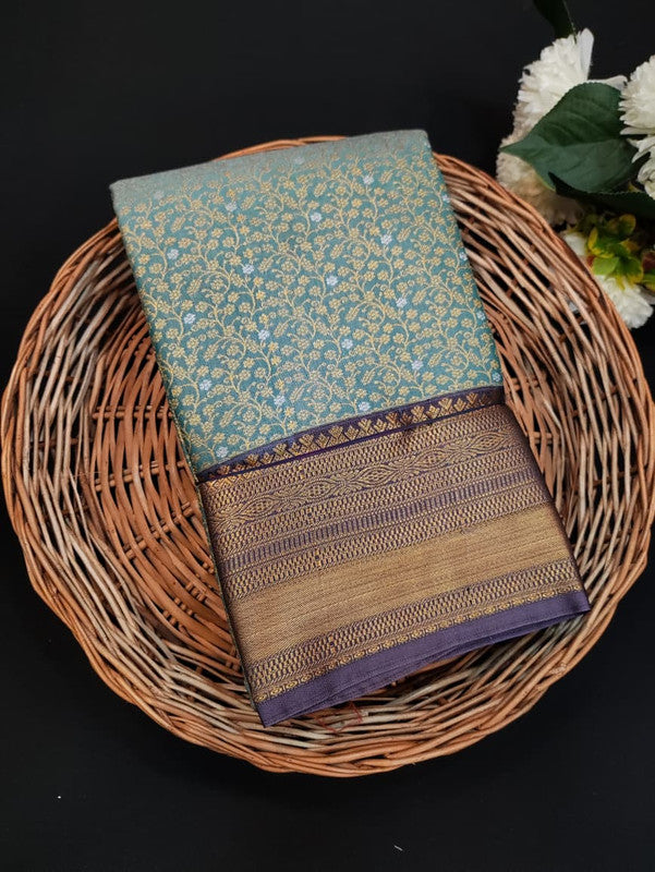 Offer Semi Silk Mild Damage Saree for Party Wear