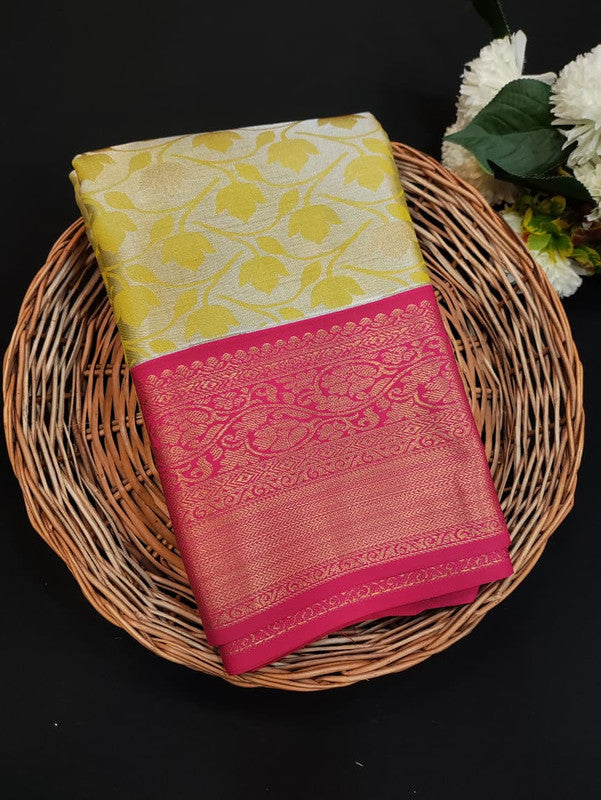 Offer Semi Silk Mild Damage Saree for Party Wear