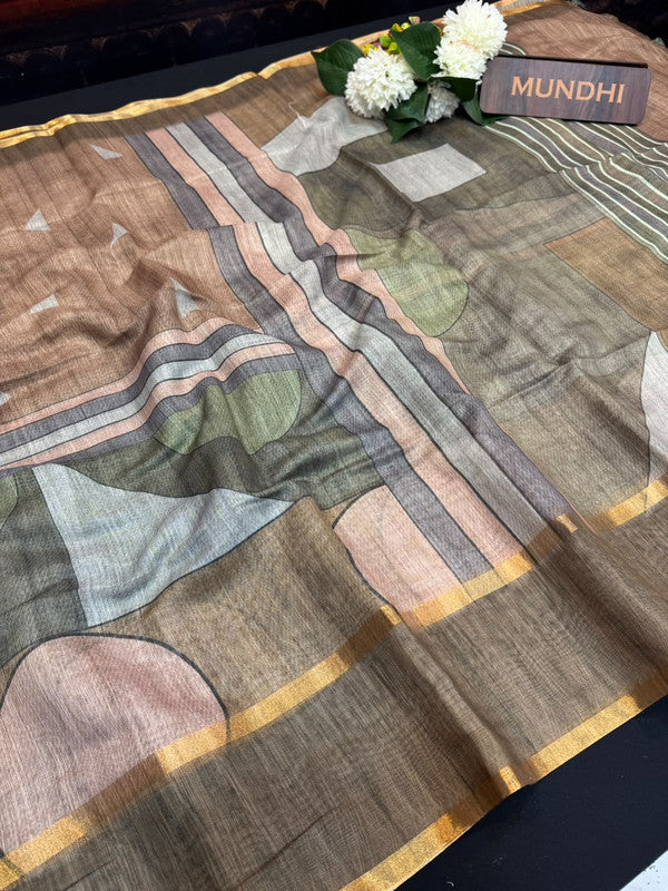 Rupam Digital Fancy Saree in premium fancy fabric for party wear