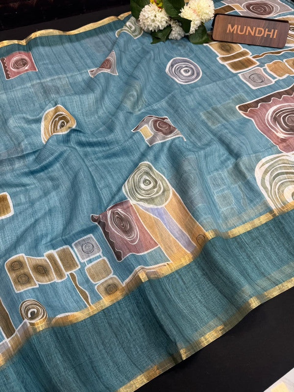 Rupam Digital Fancy Saree in premium fancy fabric for party wear