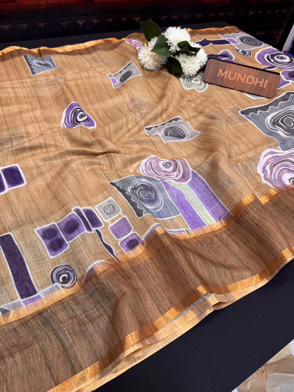 Rupam Digital Fancy Saree in premium fancy fabric for party wear