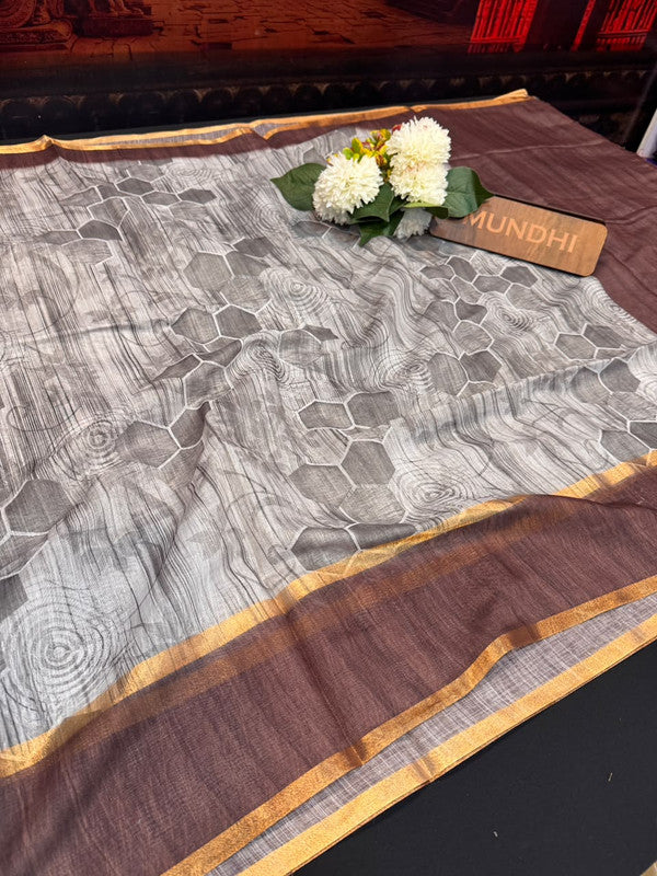 Rupam Digital Fancy Saree in premium fancy fabric for party wear