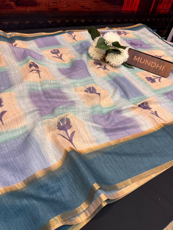 Rupam Digital Fancy Saree in premium fancy fabric for party wear