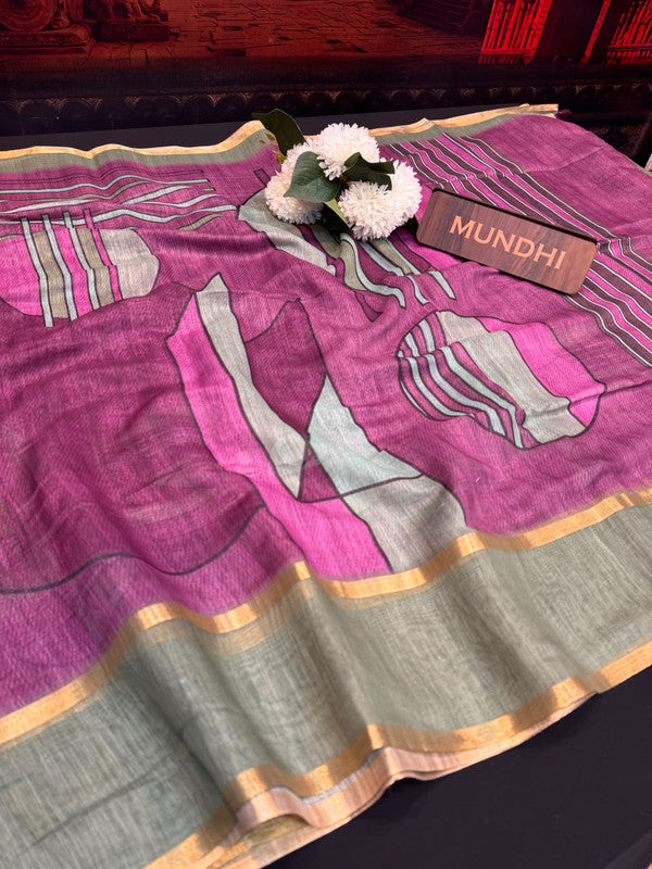 Rupam Digital Fancy Saree in premium fancy fabric for party wear