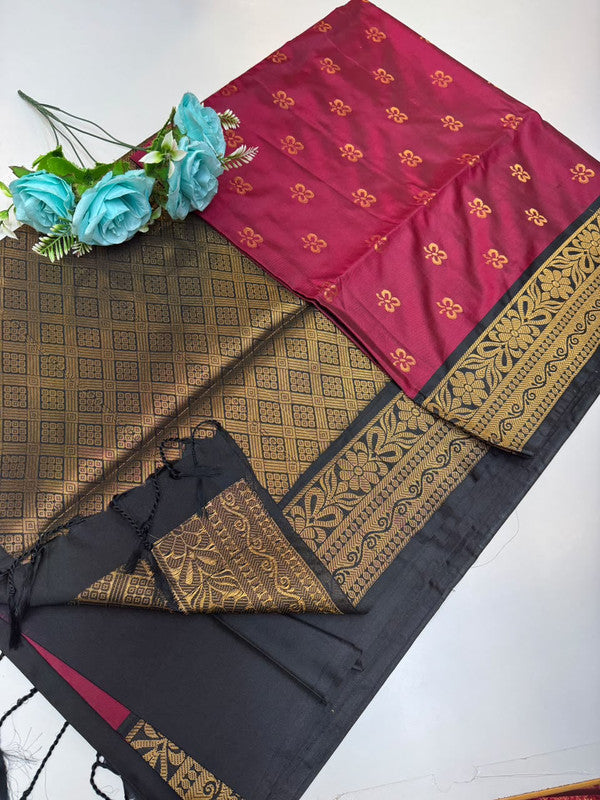 Priyanka Semi Pure Pattu Saree in Semi Silk for women