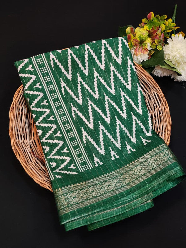 Fancy Saree for Party Wear with Plain Contrast Blouse