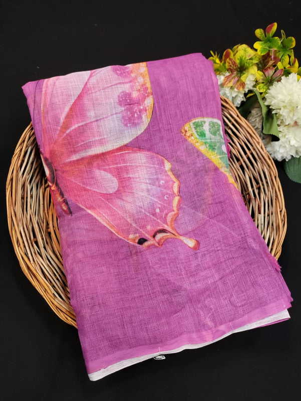 Fancy Saree for Party Wear with Plain Contrast Blouse
