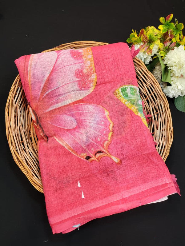 Fancy Saree for Party Wear with Plain Contrast Blouse