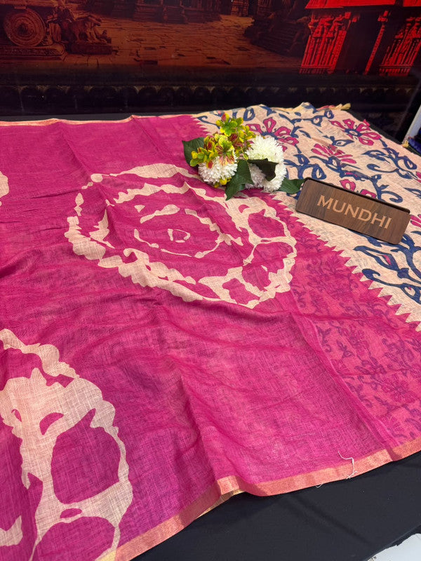 Fancy Saree for Party Wear with Plain Contrast Blouse