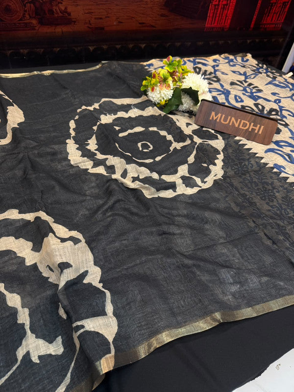 Fancy Saree for Party Wear with Plain Contrast Blouse