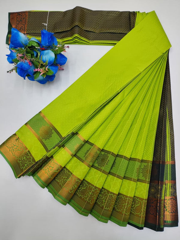 Premium Poontamil Soft Silk Saree with Jacquard Blouse for Festival Wear