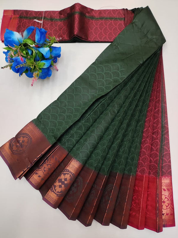 Premium Poontamil Soft Silk Saree with |Jacquard Blouse| PPC183