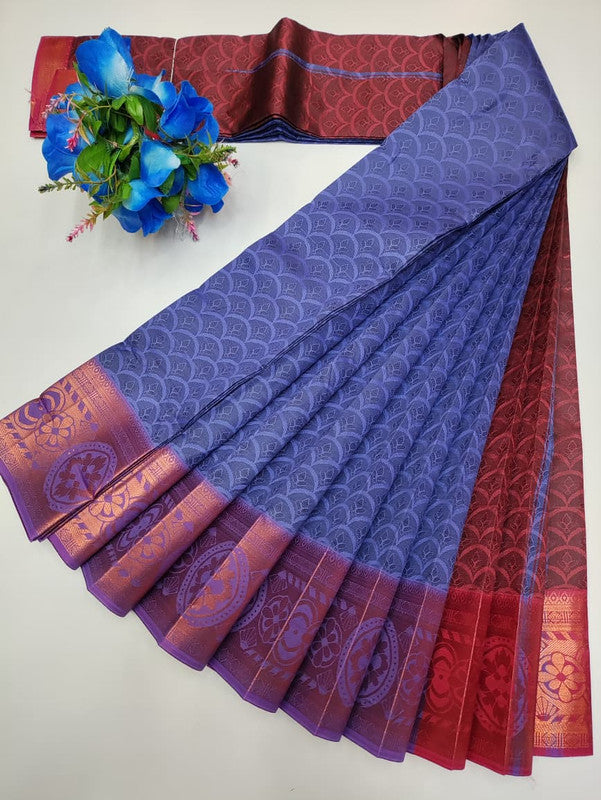 Premium Poontamil Soft Silk Saree with |Jacquard Blouse| PPC181