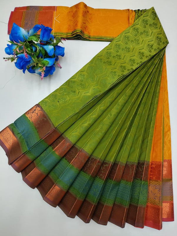 Premium Poontamil Soft Silk Saree with |Jacquard Blouse| PPC185
