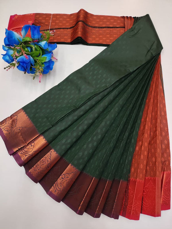 Premium Poontamil Soft Silk Saree with |Jacquard Blouse| PPC190