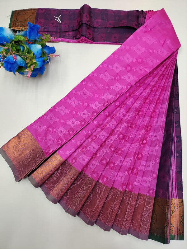 Premium Poontamil Soft Silk Saree with |Jacquard Blouse| PPC193