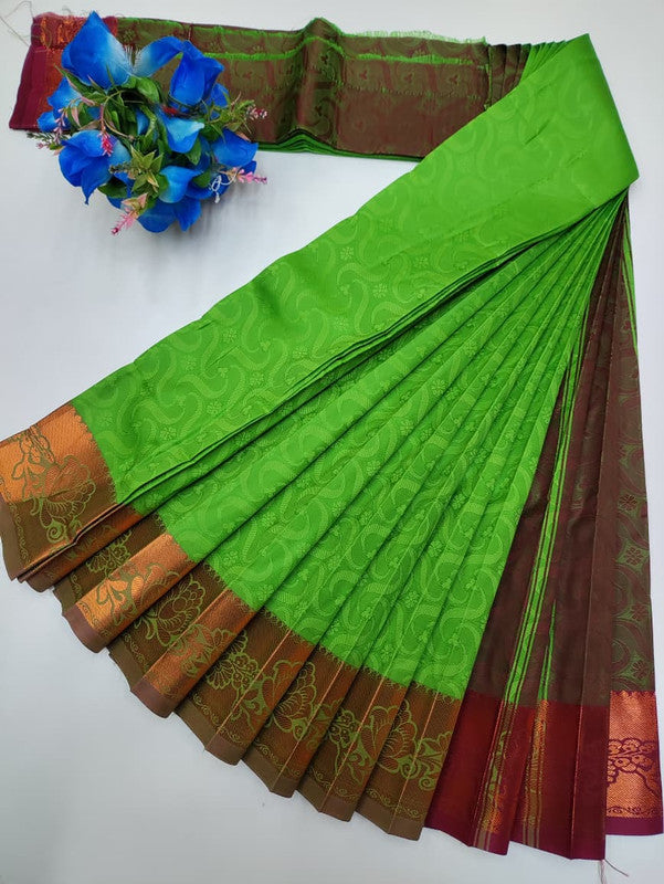Premium Poontamil Soft Silk Saree with |Jacquard Blouse| PPC194